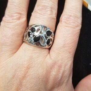NEW Di Modolo Sterling Silver Black Onyx Ring
